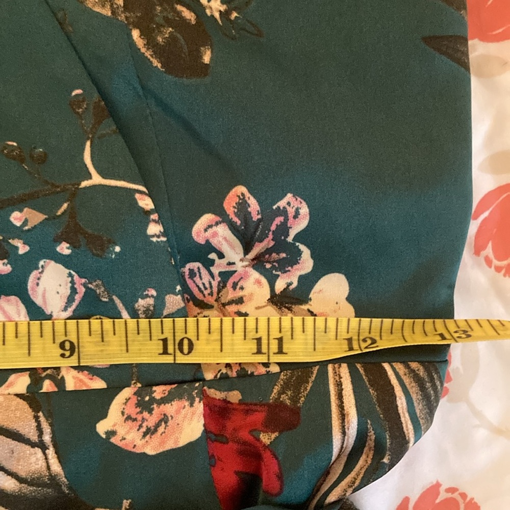 NWT Lulus Still the One Emerald Green Floral Print Satin Maxi Dress| Sz S - Picture 12 of 13